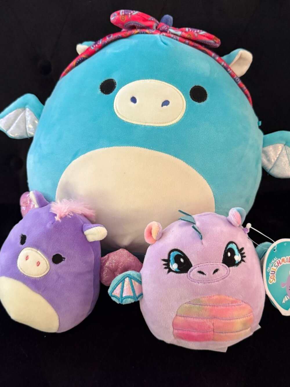 2pc Set Squishmallows Anni the Purple Jellyfish Violet the Orange Octopus Plush